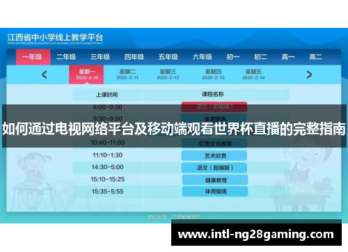 如何通过电视网络平台及移动端观看世界杯直播的完整指南